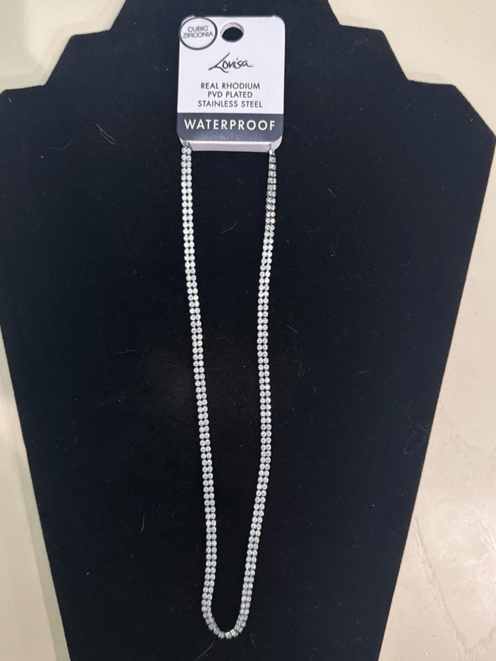 Lovisa Rhodium-Plated Cubic Zirconia Tennis Necklace - Silver